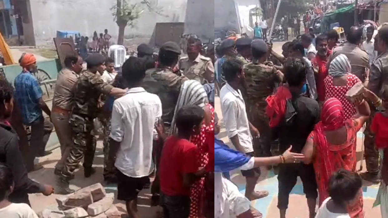 Kanpur: Stones were pelted on the team removing encroachment in Vishwa Bank Colony
