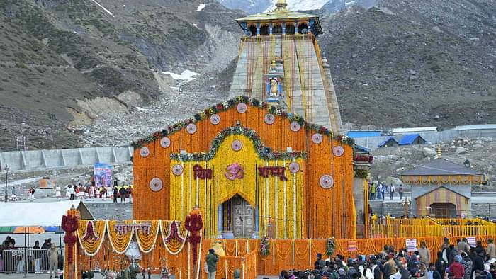 Kedarnath Dham Doors opened devotees crowd gathered Dham decorated with flowers Chardham Yatra Watch Photos