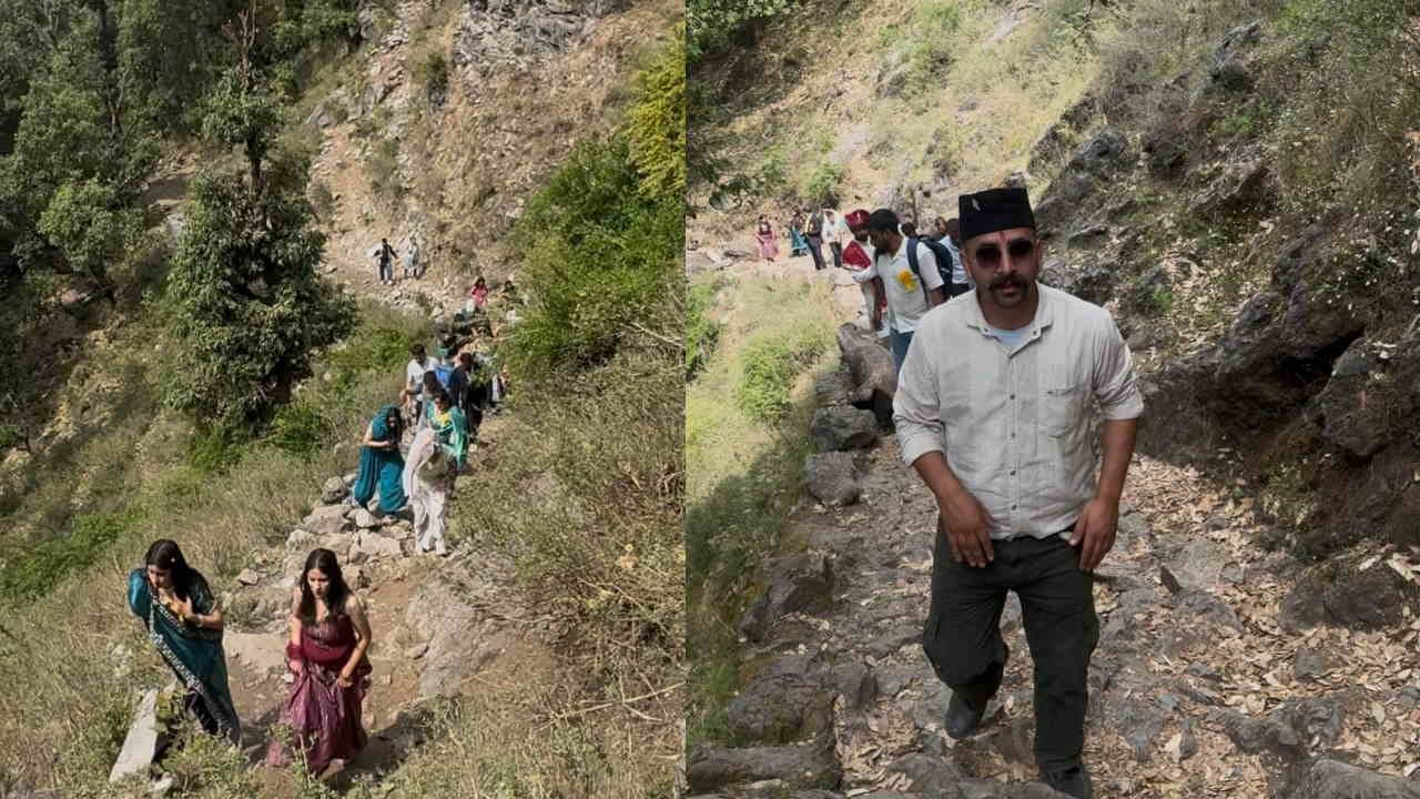 Groom climb seven km distance to take seven rounds Marriage Baraat no road village Baraat Chakrata Dehradun