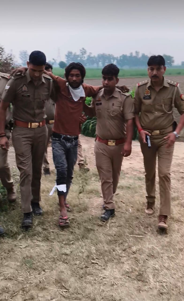 Criminal injured in an Encounter in meerut