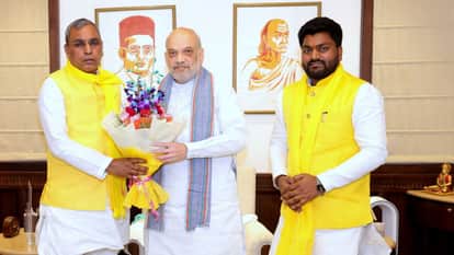 गृहमंत्री अमित शाह से मिले मंत्री ओम प्रकाश राजभर।