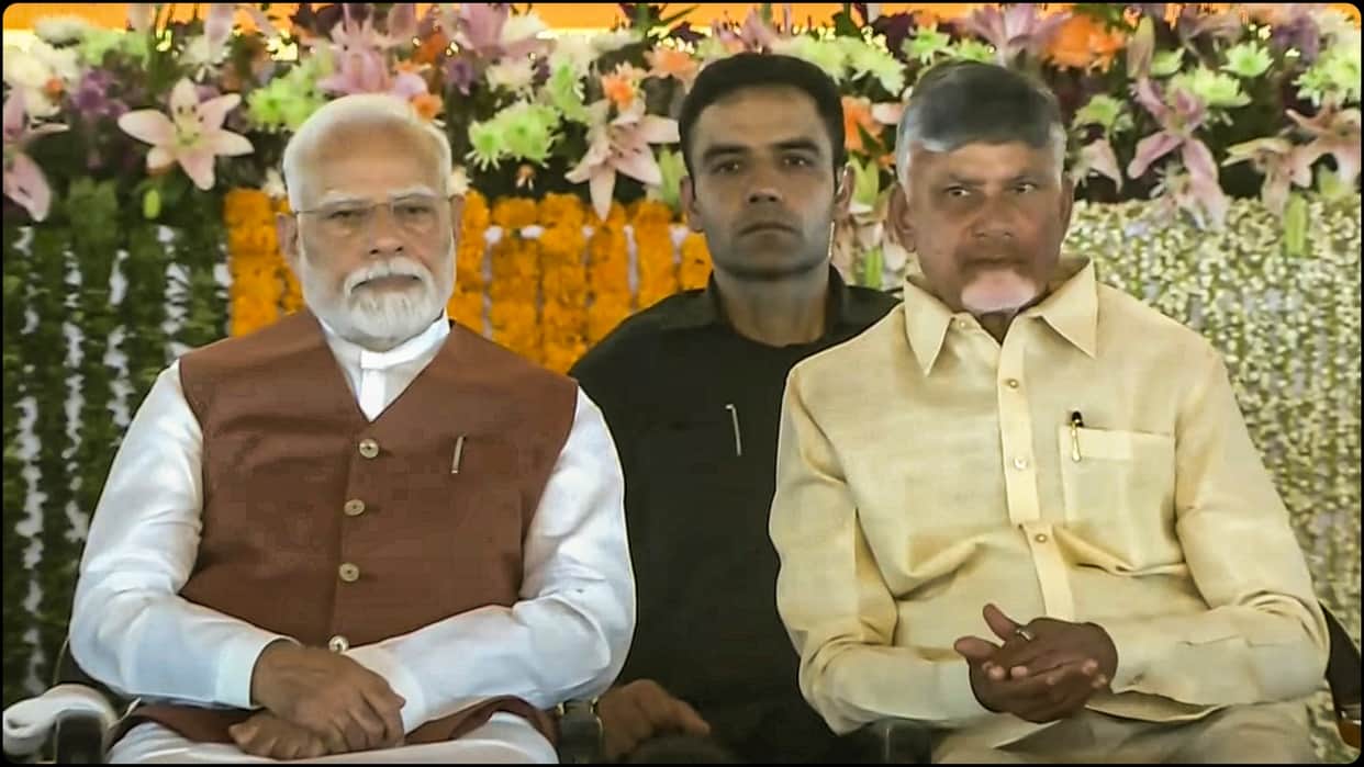 PM Modi lays foundation, inaugurates projects worth Rs 58,000 crore in Andhra Pradesh.