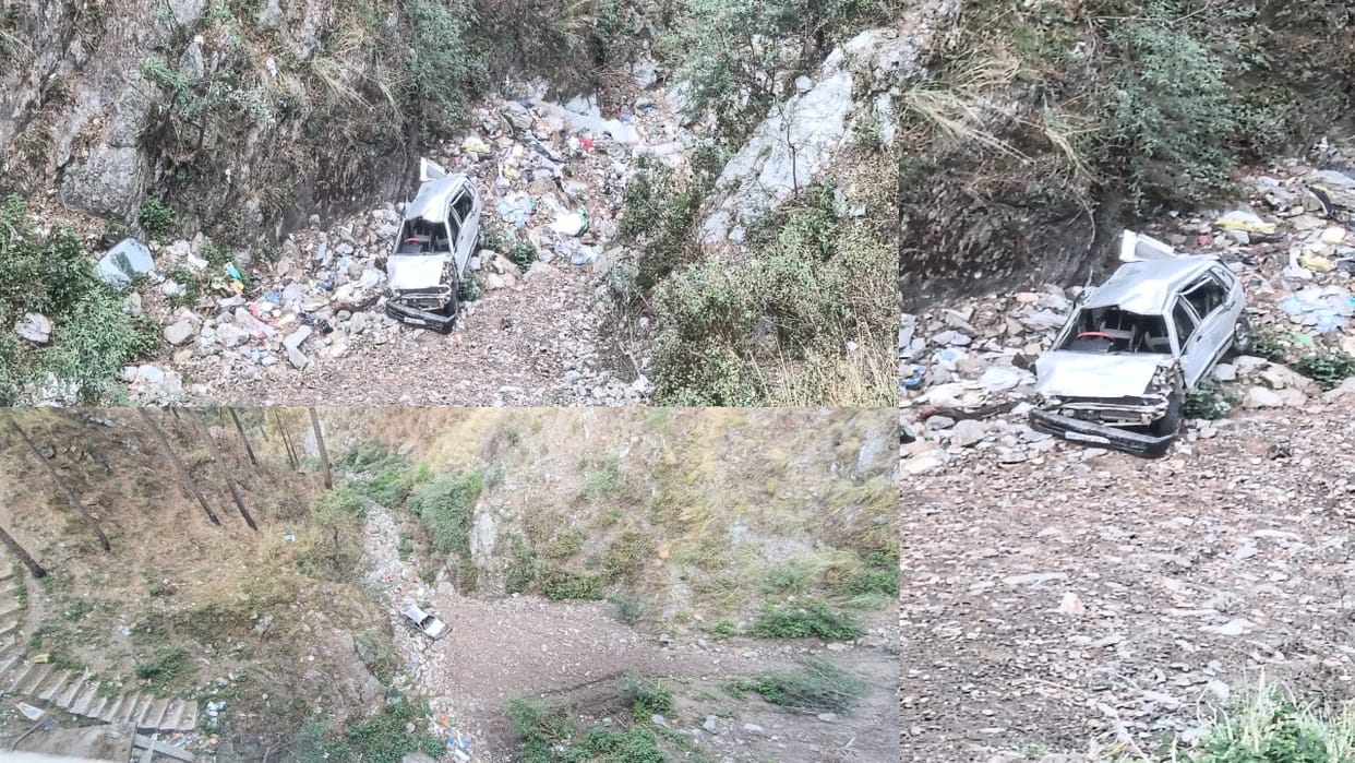 Road Accident on Bharmour-Pathankot highway, two died after car fell into ditch