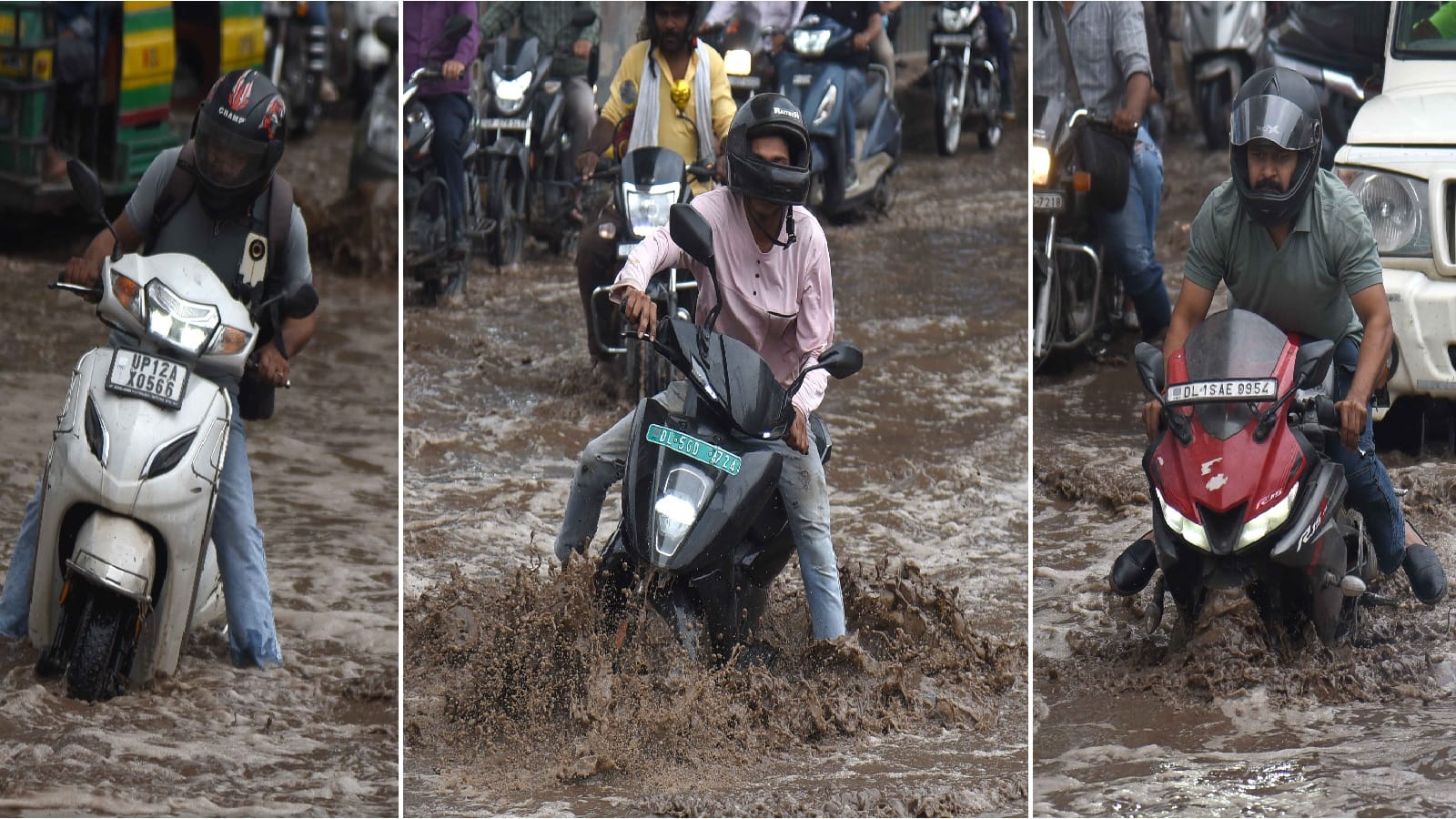 See pictures of disaster caused by rain in Delhi water filled at 200 places