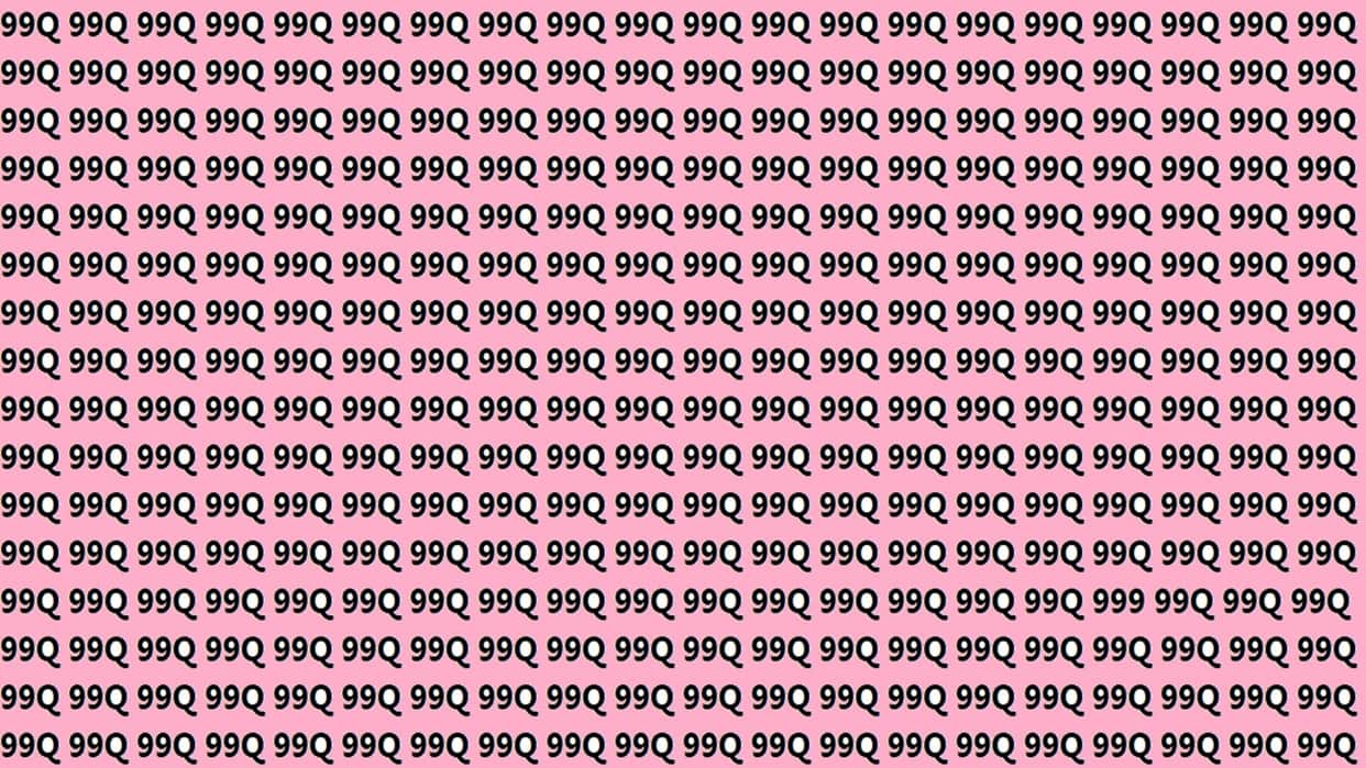 Viral Optical Illusion Iq Test Brain Test Can You Spot 999 in 15 Seconds Brain Teaser Image
