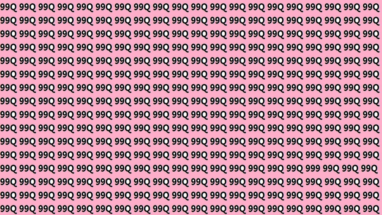 Viral Optical Illusion Iq Test Brain Test Can You Spot 999 in 15 Seconds Brain Teaser Image