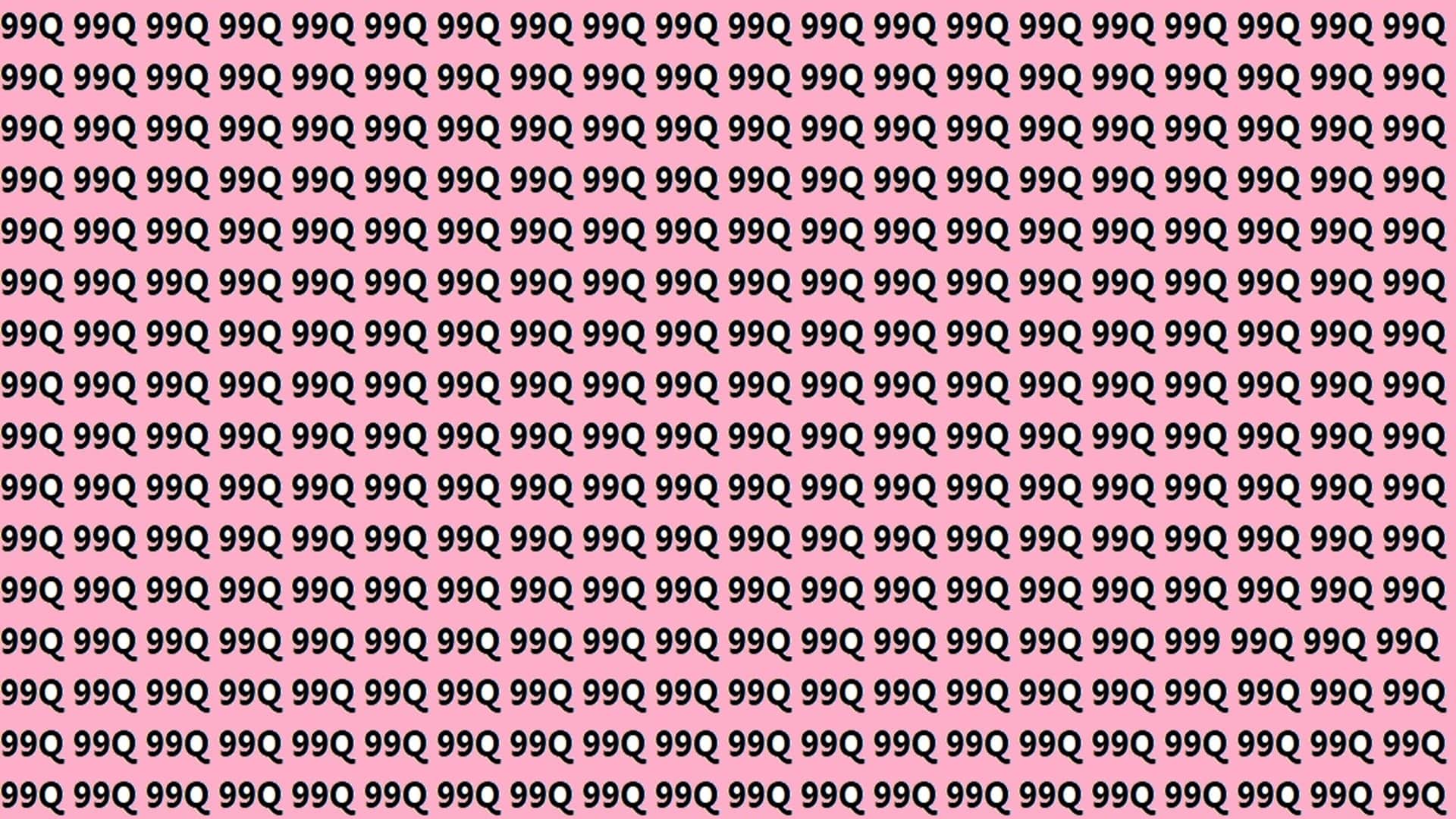 Viral Optical Illusion Iq Test Brain Test Can You Spot 999 in 15 Seconds Brain Teaser Image