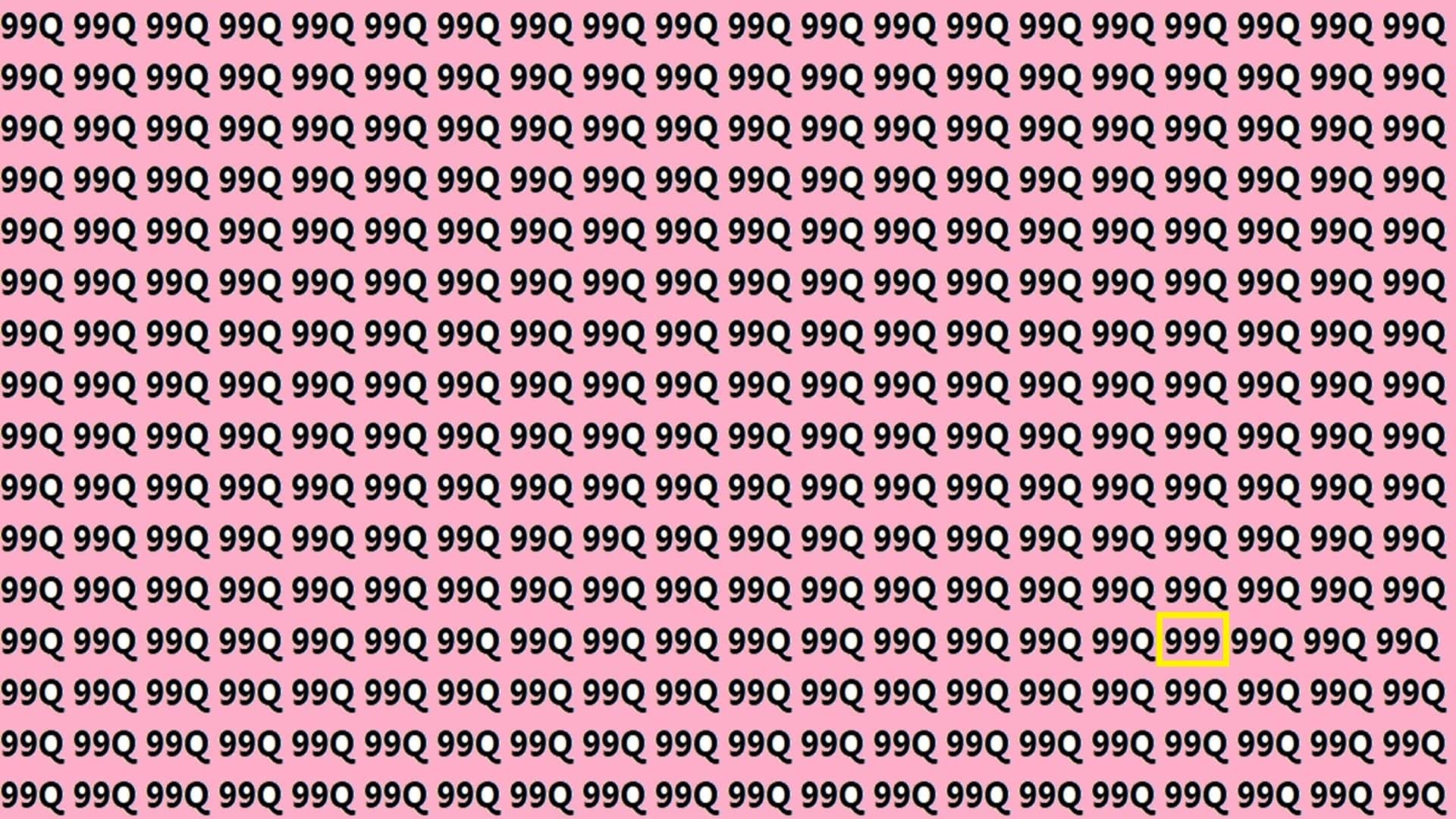 Viral Optical Illusion Iq Test Brain Test Can You Spot 999 in 15 Seconds Brain Teaser Image