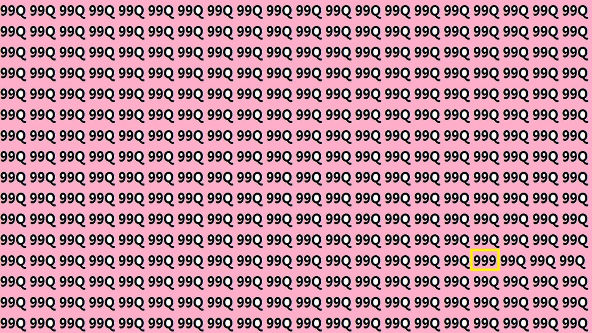 Viral Optical Illusion Iq Test Brain Test Can You Spot 999 in 15 Seconds Brain Teaser Image