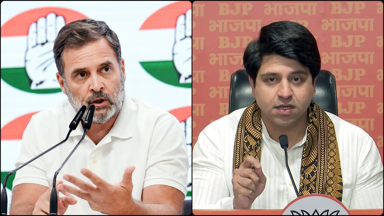 BJP Attacks on Congress and Rahul Gandhi, BJP Claims Rahul Gandhi says Prabhu Ram is mythological or kalpanik.