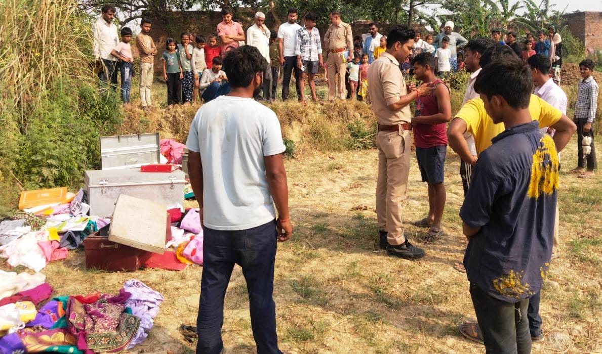 Villagers got angry due to theft incident scuffle and stone pelting with policemen