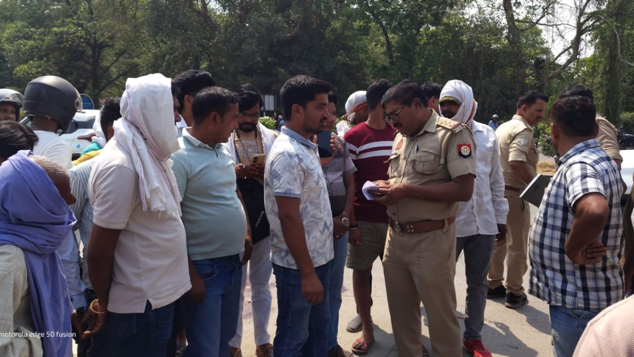 A high-speed dumper crushed a student one died another injured police took the body in custody