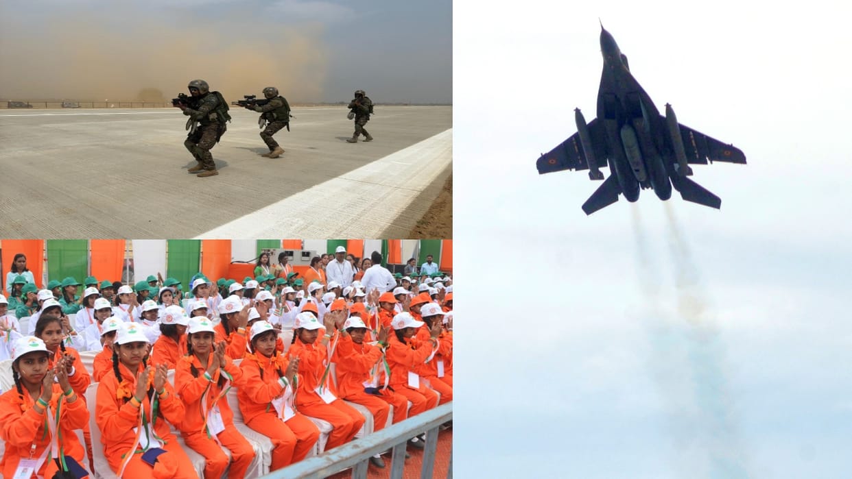 Fighter jets landed on Ganga Expressway people filled with excitement in shahjahanpur