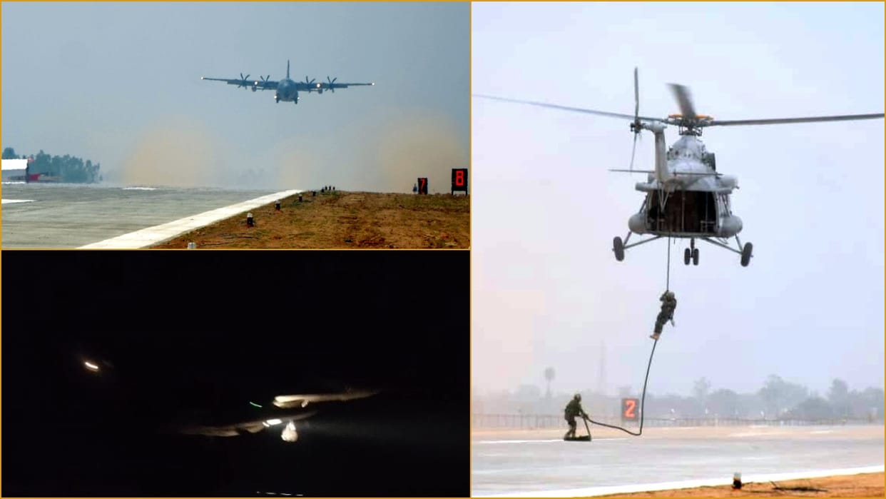 Indian Air Force First Ever Night Landing of Fighter Jets on Ganga Expressway in Shahjahanpur News in Hindi