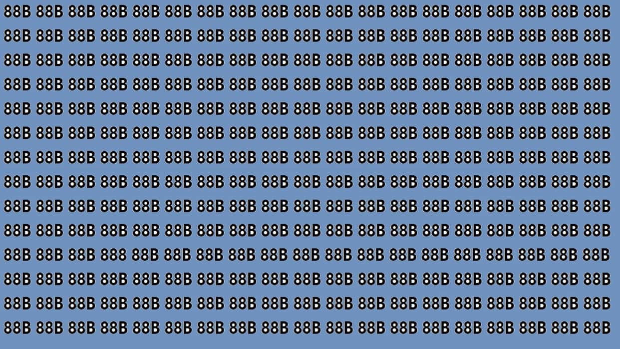 Optical Illusion Iq Test Brain Test If You Have Hawk Eyes Then Find 888 in 9 Seconds Brain Teaser Image