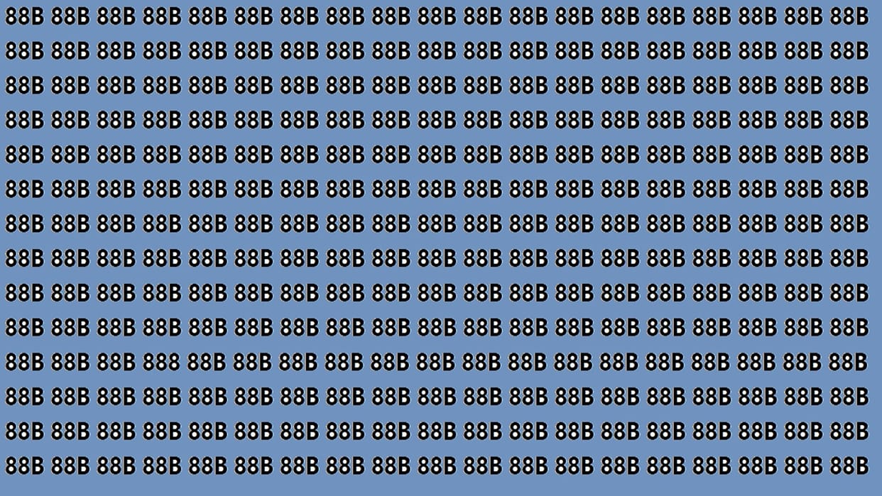 Optical Illusion Iq Test Brain Test If You Have Hawk Eyes Then Find 888 in 9 Seconds Brain Teaser Image