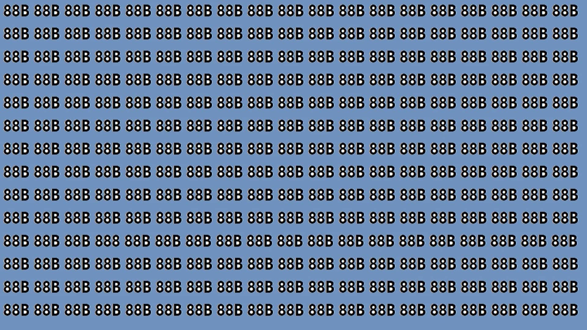 Optical Illusion Iq Test Brain Test If You Have Hawk Eyes Then Find 888 in 9 Seconds Brain Teaser Image