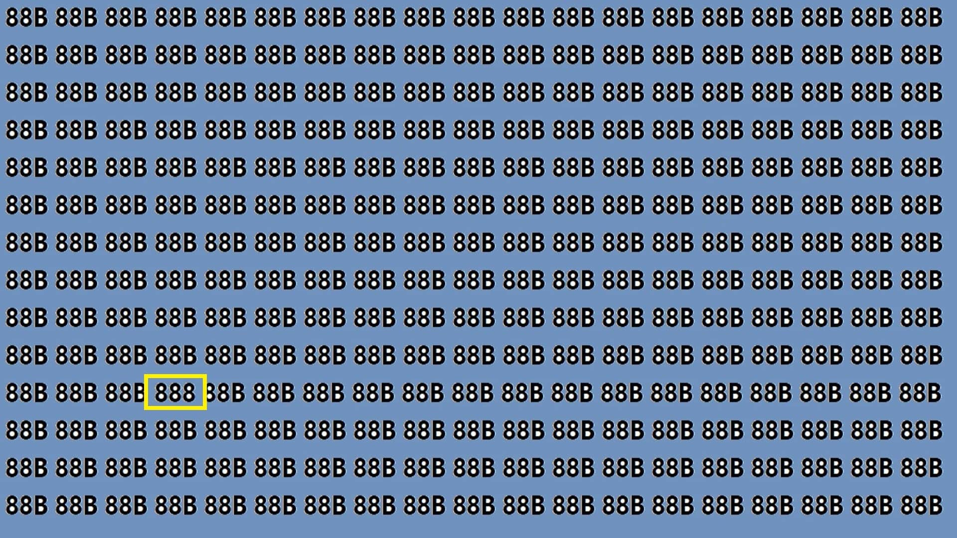 Optical Illusion Iq Test Brain Test If You Have Hawk Eyes Then Find 888 in 9 Seconds Brain Teaser Image