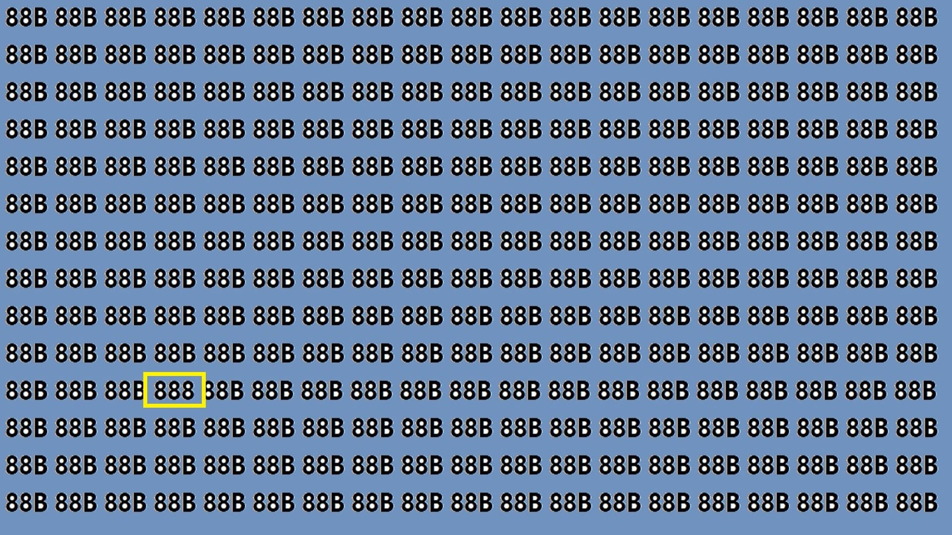 Optical Illusion Iq Test Brain Test If You Have Hawk Eyes Then Find 888 in 9 Seconds Brain Teaser Image