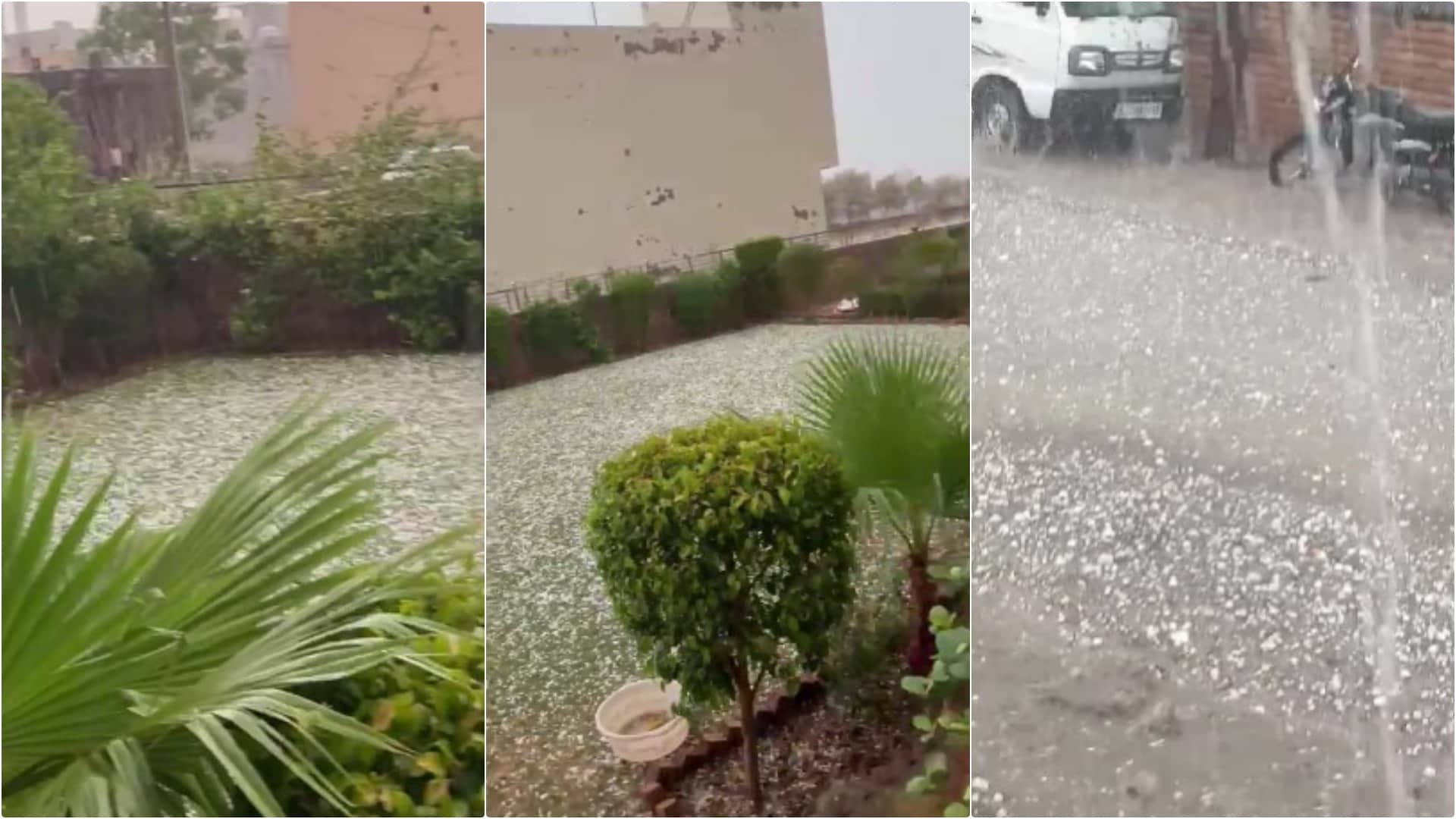 नागौर जिले में ओलावृष्टि के साथ हुई तेज बारिश