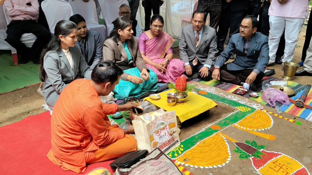 Chief Justice of Bilaspur High Court performed virtual bhoomi pujan of new court building