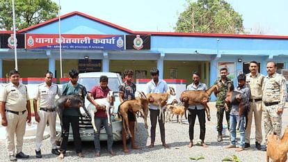 Police arrested seven accused of stealing goat in Kabirdham