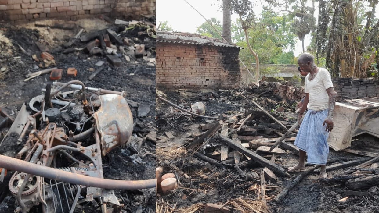 Lakhs of rupees were kept in the house for the son wedding with pomp a fire broke out and the cash was redu
