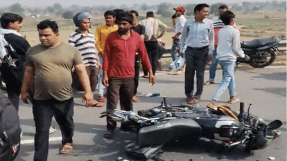 young man died after a high speed truck collided with bike