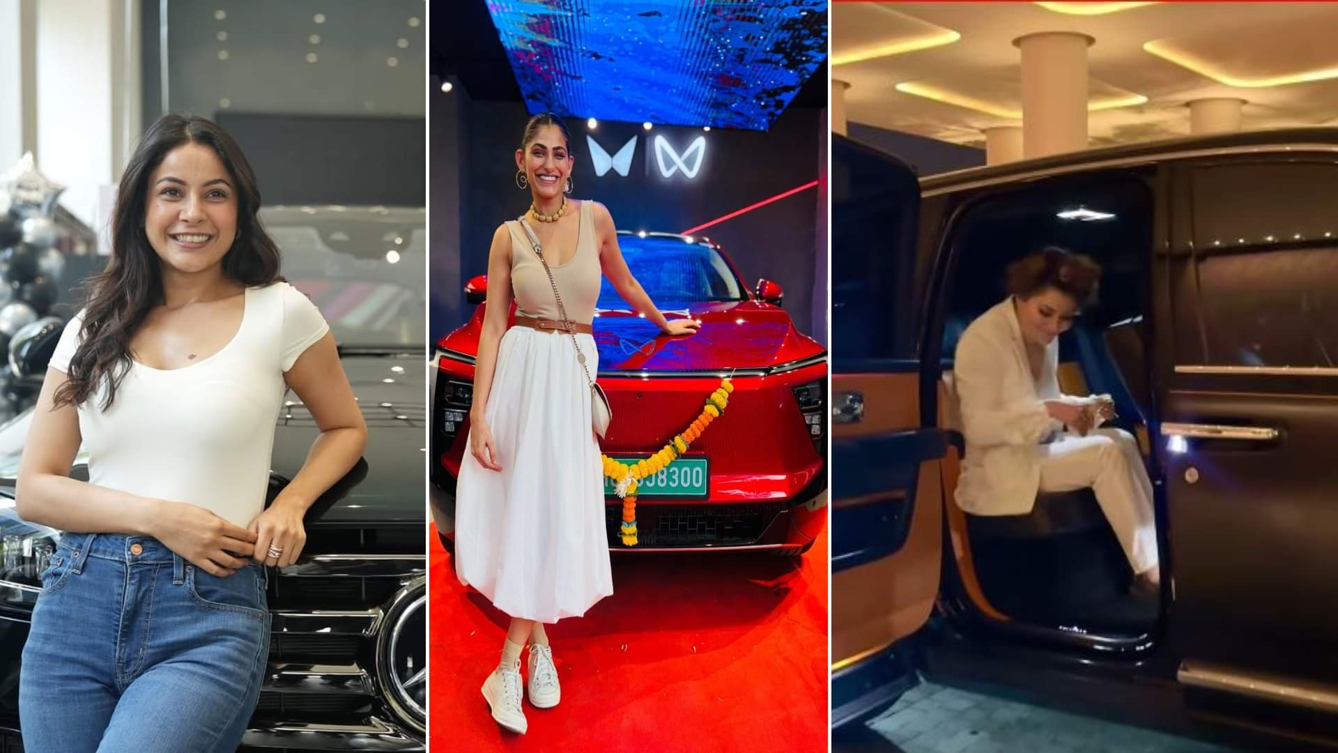 Bollywood actresses puchase luxury car shehnaaz gill madhuri dixit nushrat bharucha kubra sait urvashi rautela