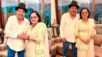Actor dharmendra meets with actress jaya prada and shares photo on social media