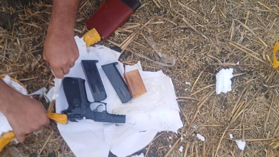 Weapons dropped from drone from Pakistan in Firozpur