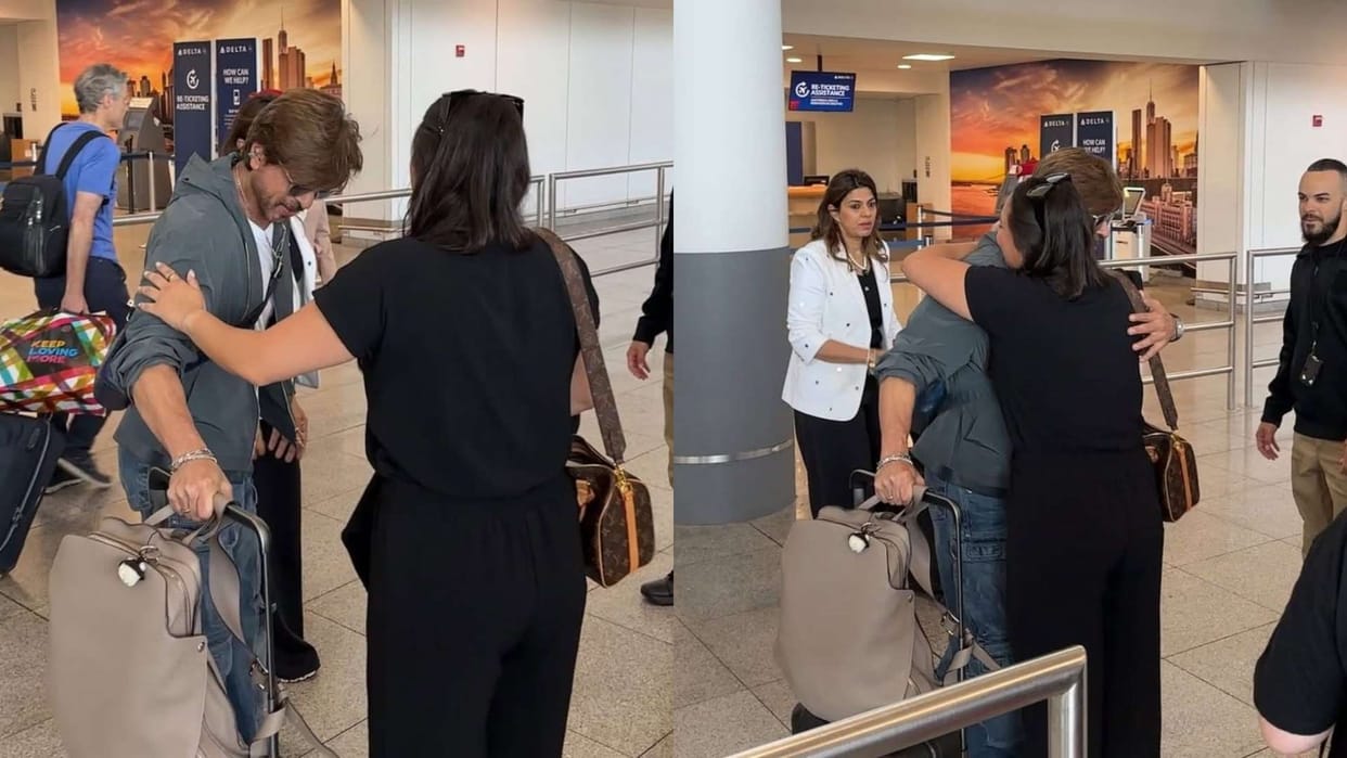 Shah Rukh Khan reached New York Ahead Of Met Gala 2025 hug fan see viral video