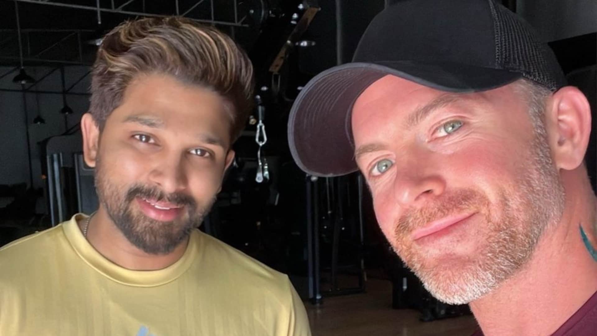 Allu Arjun massive transformation celebrity fitness trainer Lloyd Stevens took to X and shared a picture