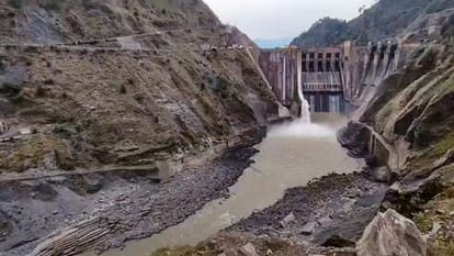 Police warned people against crossing Chenab river on foot in Akhnoor sector of Jammu
