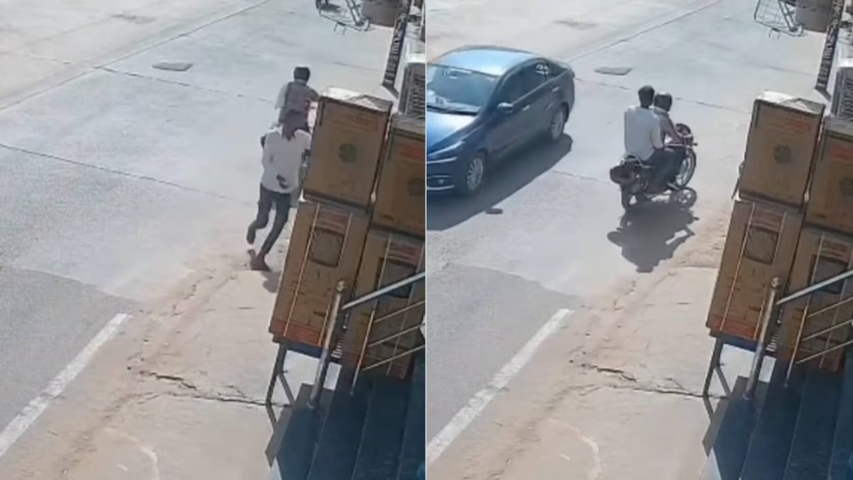Two bike riders openly stole a cooler Video goes viral on Internet see netizens reaction on this