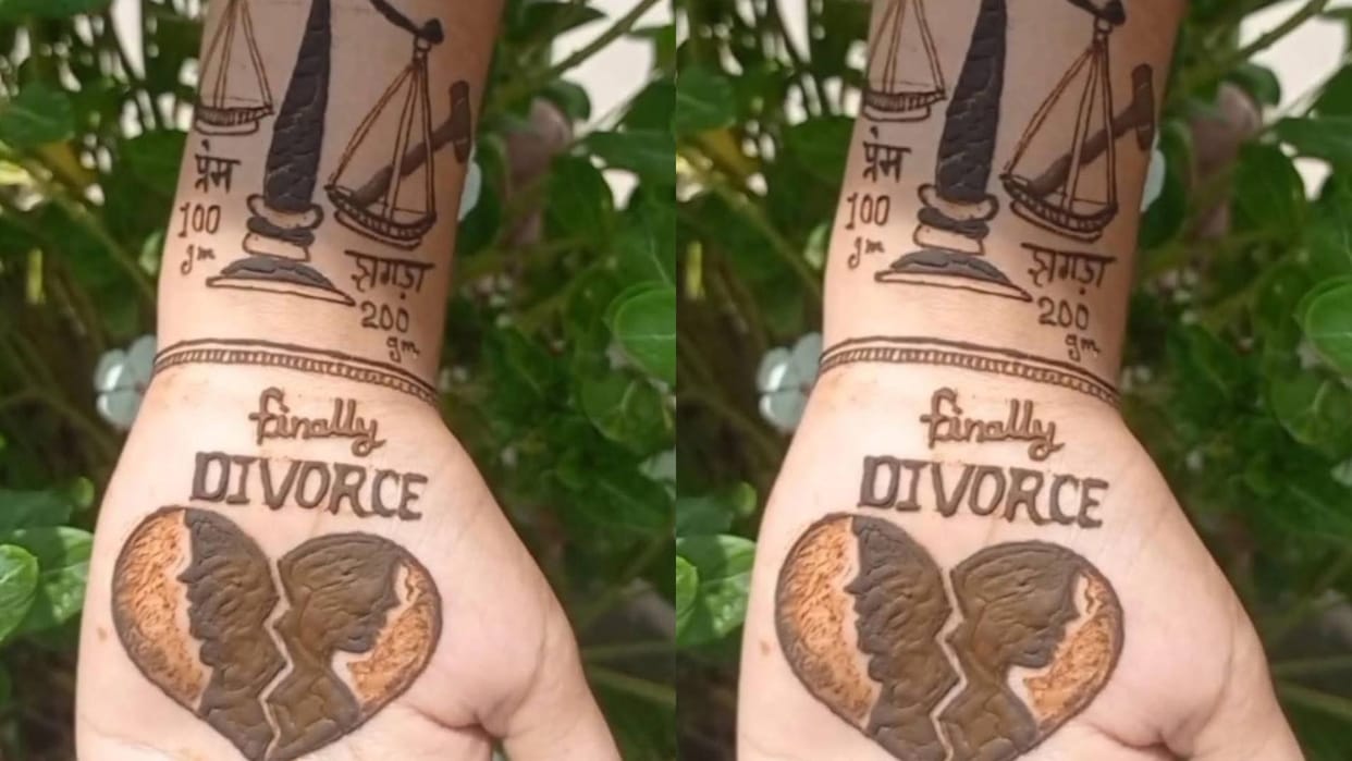After wedding mehndi now divorce mehndi has gone viral People get shocked see the viral post