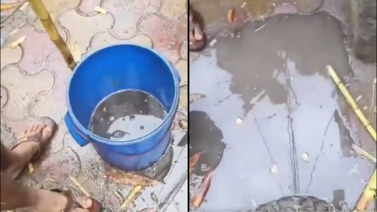 Shopkeeper washing sugarcane with gutter water started making excuses when his truth revealed Video viral