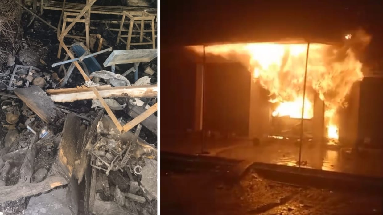 Panic due to fire in auto parts shop fire was controlled short circuit is suspected