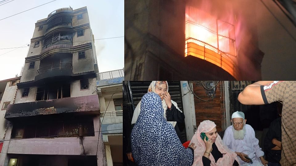 کانپور میں زبردست آگ: ہتھوڑوں سے ٹوٹی دیواریں... دھوئیں سے سانس لینا مشکل، پانچ کی موت