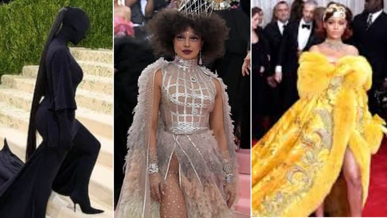 Met Galas Wildest Moments Most Unforgettable and Bizarre Celebrity Looks Priyanka Chopra Anne Hathaway Zendaya