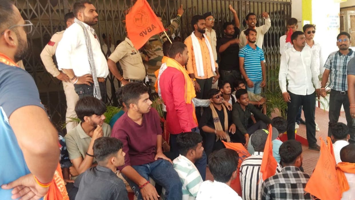 ABVP created ruckus over conversion in a private school in Kabirdham