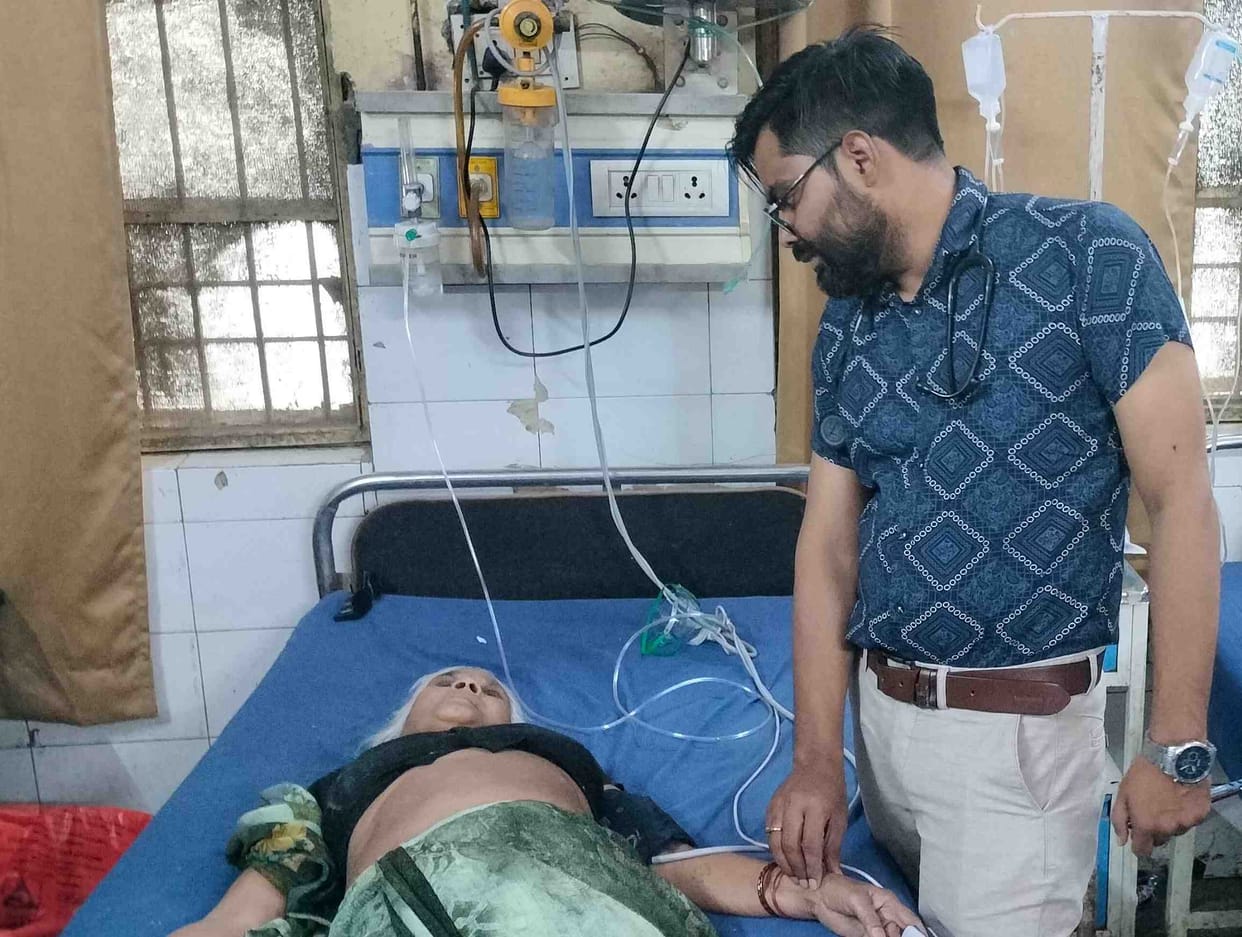 woman upset with her sons quarrel jumped into canal police rescued her