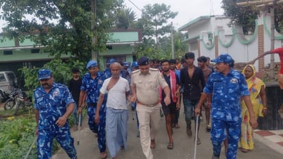 Bihar News Chaos after death of Bihar youth in Bengal mob beat up man in Vaishali broke police vehicle
