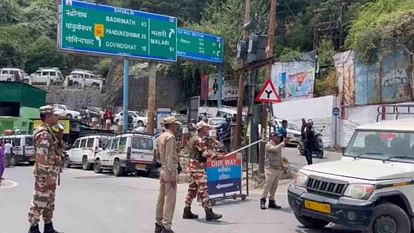 ITBP jawans are deployed at Bhadrakali and Brahmapuri check posts for Chardham pilgrims security