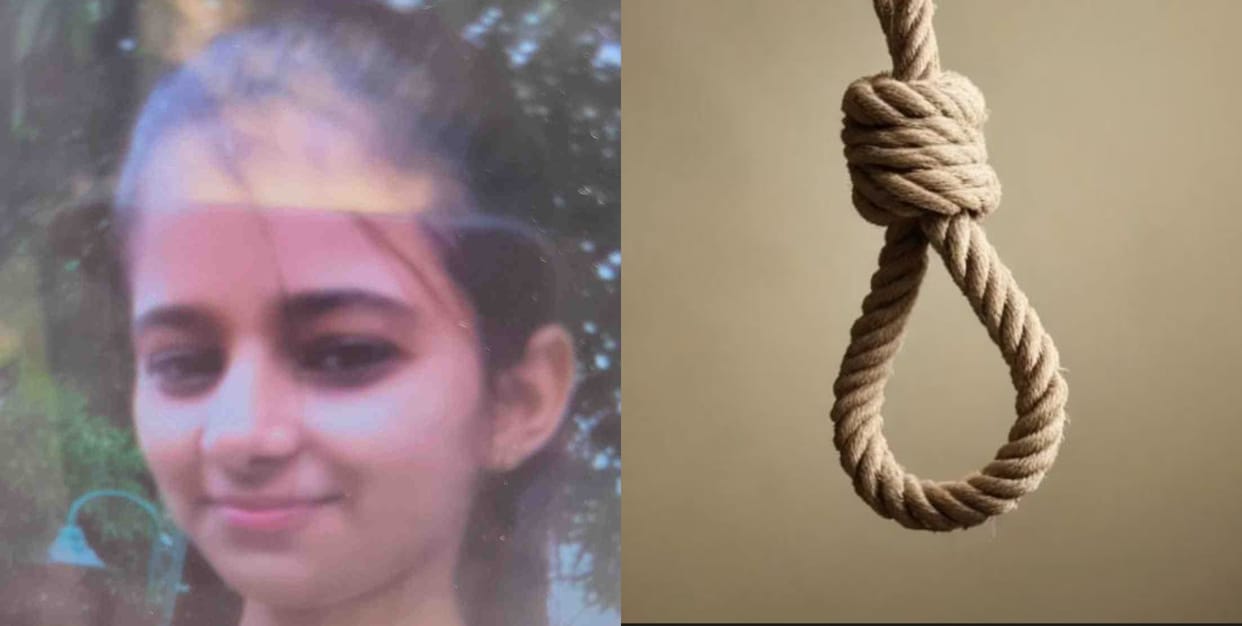 19 year old girl student committed suicide by hanging herself suicide note was found at scene