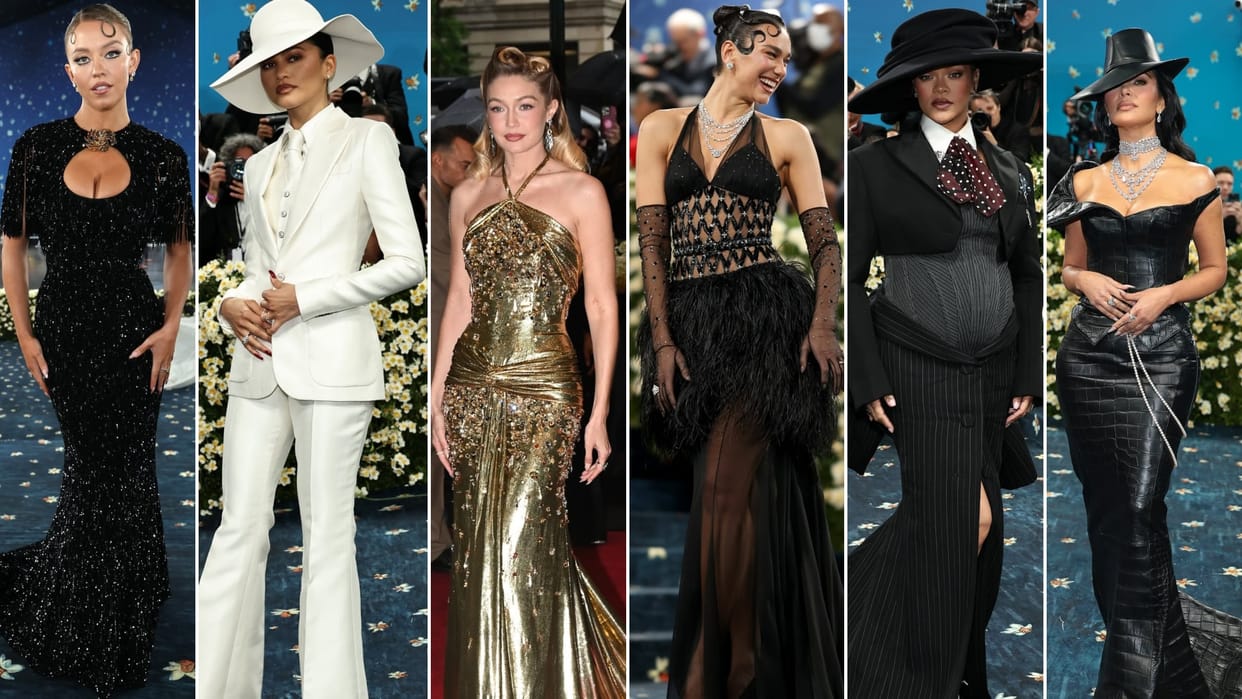 Met Gala 2025 Global Stars Look video Sydney Sweeney Gigi Hadid Zendaya Dua Lipa kim kardashian Miley Rihanna