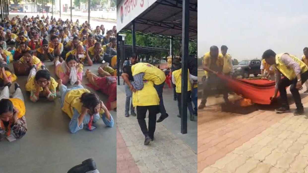 Lucknow: As soon as the airstrike started, the siren sounded and people lay down on the ground.