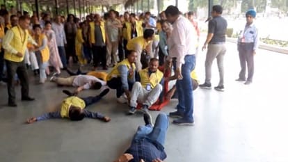 Lucknow: As soon as the airstrike started, the siren sounded and people lay down on the ground.