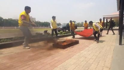 Lucknow: As soon as the airstrike started, the siren sounded and people lay down on the ground.