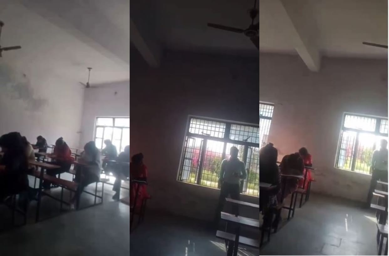 Agra University exams father is centre administrator daughter candidate cheating by speaking loudly